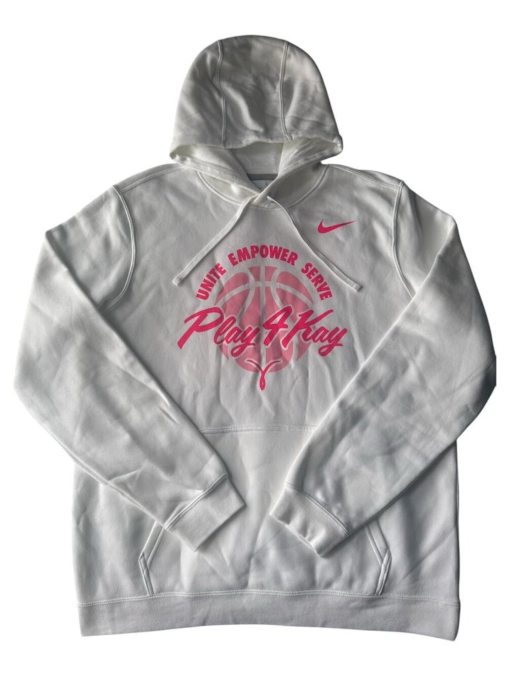 Men Nike Air Kay Yow PLAY4KAY Team Hoodie Unreleased White IM7753-100 Sz Medium
